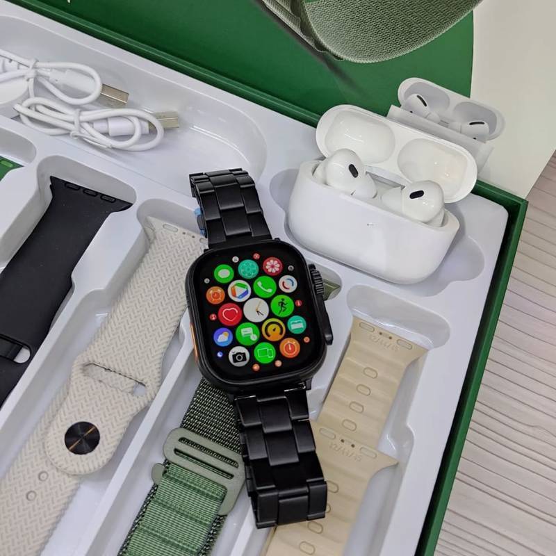 WS 80 ULTRA 2 | +Fone bluetooth | Kit 7 pulseiras | Toque duplo | Segunda geração