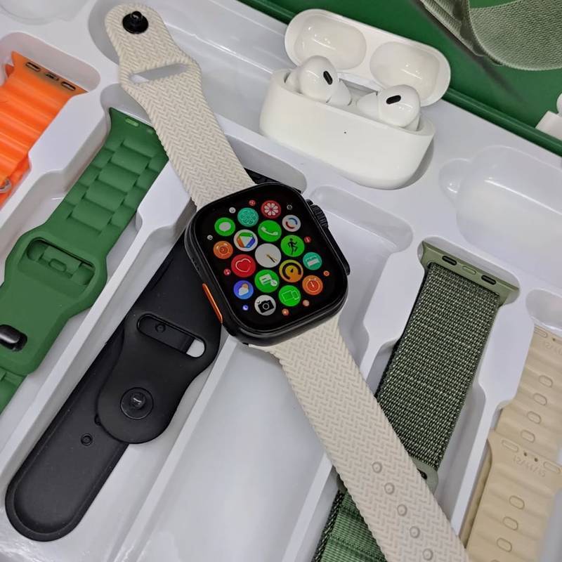 WS 80 ULTRA 2 | +Fone bluetooth | Kit 7 pulseiras | Toque duplo | Segunda geração