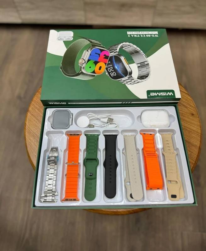 WS 80 ULTRA 2 | +Fone bluetooth | Kit 7 pulseiras | Toque duplo | Segunda geração