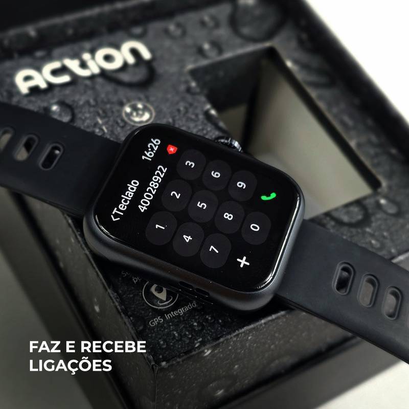 ACTION WEARZONE | Smartwatch Esportivo | A PROVA D'ÁGUA, GPS integrado e 7 Dias de Bateria