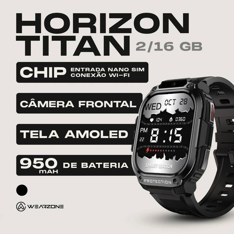 HORIZON TITAN 4G|Bateria de 950mAh|Amoled|Vidro Panda glass|2GB + 16GB