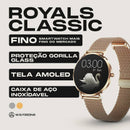 ROYALS CLASSIC WEARZONE | Smartwatch Elegante | AMOLED | VIDRO GORILLA GLASS até 3 Dias de Bateria