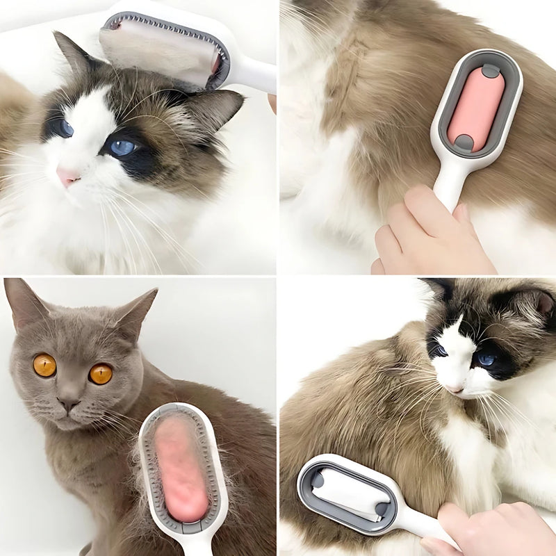 Escova Aparador de Pelos Para Gatos e Cachorros Removedor de Pelos e Banho Seco