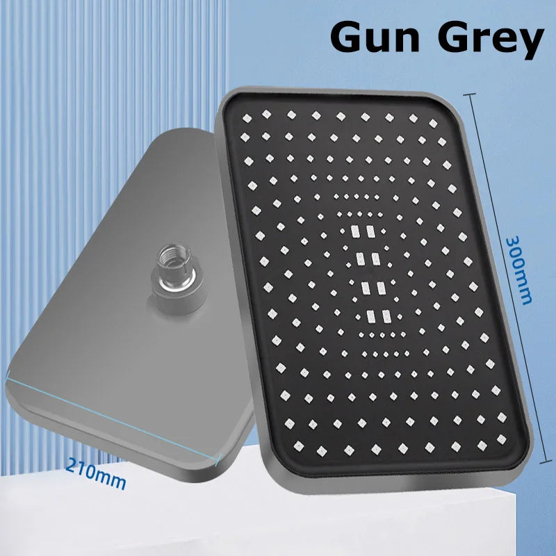 14 Inch new High Pressure Top Spray Rain Shower Head Larger Flow Supercharge Rainfall Showerhead 360° Swivel Water Saving