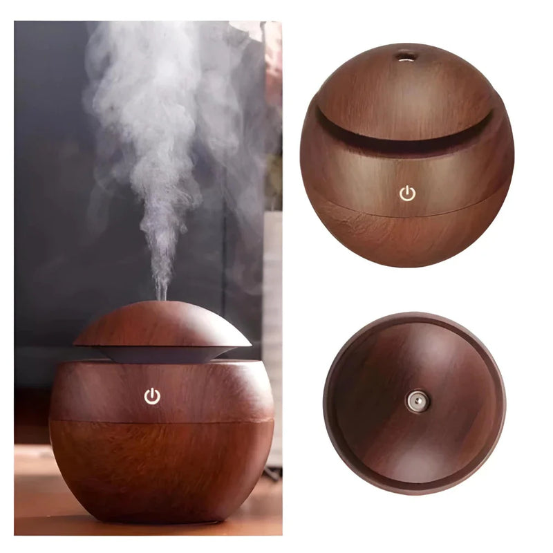 Difusor Aromatizador USB De Óleo Essencial, 7 Cores, Elétrico