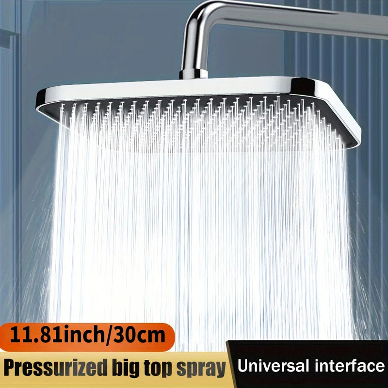 14 Inch new High Pressure Top Spray Rain Shower Head Larger Flow Supercharge Rainfall Showerhead 360° Swivel Water Saving