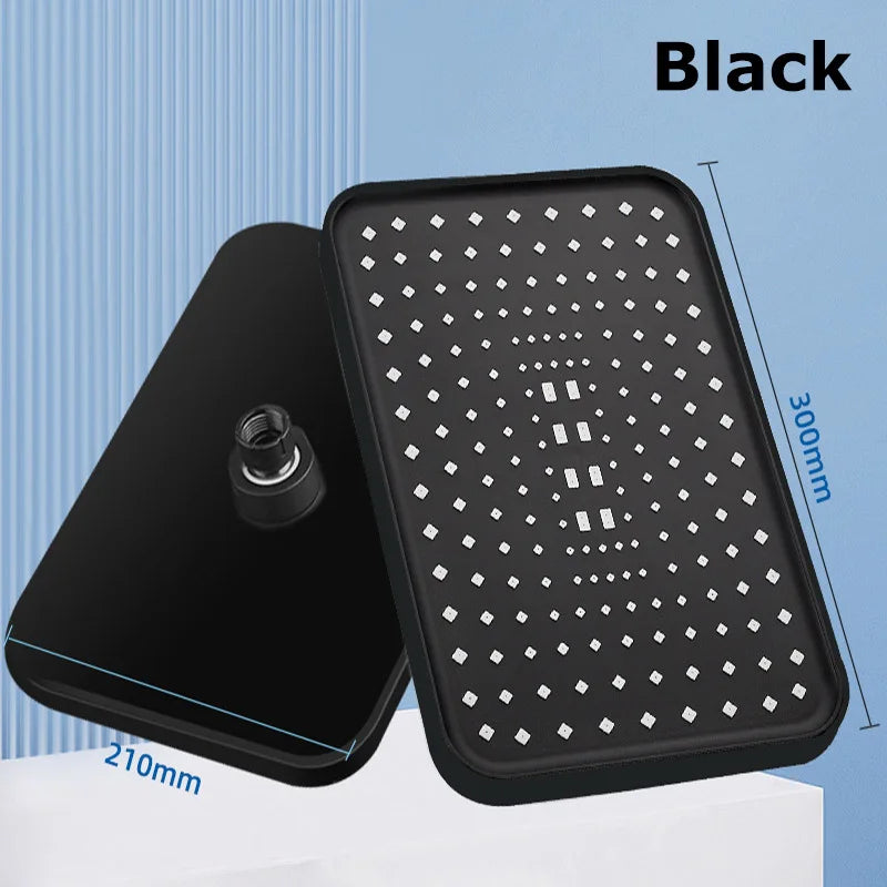 14 Inch new High Pressure Top Spray Rain Shower Head Larger Flow Supercharge Rainfall Showerhead 360° Swivel Water Saving