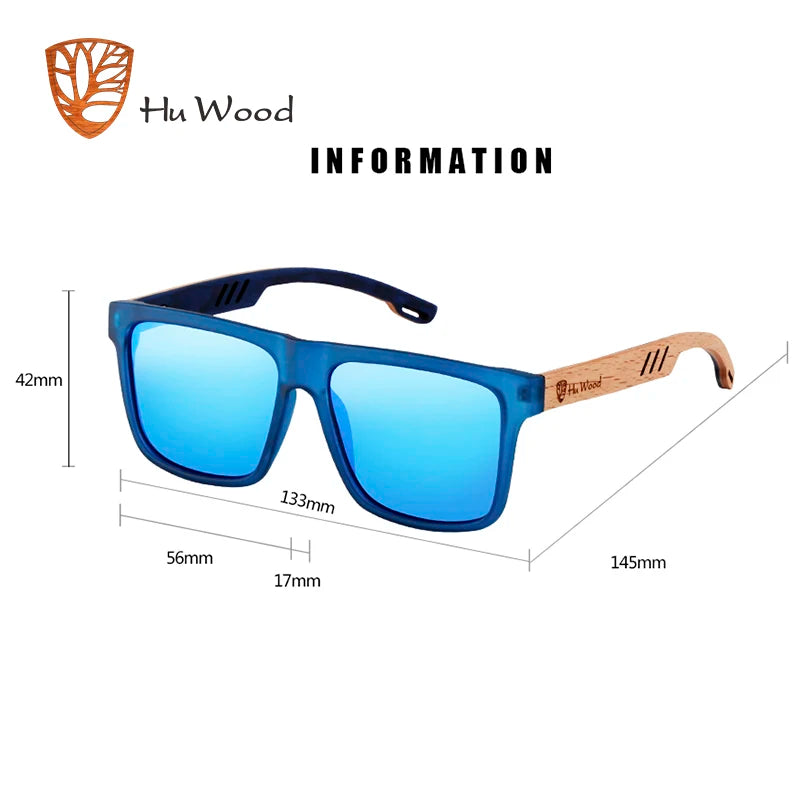 Óculos de Sol HU WOOD – Polarizados, Espelhados e UV400