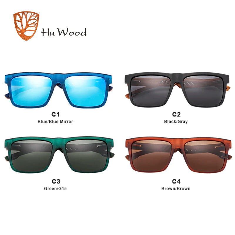 Óculos de Sol HU WOOD – Polarizados, Espelhados e UV400