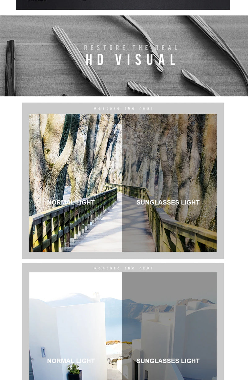 Óculos de Sol HU WOOD – Polarizados, Espelhados e UV400