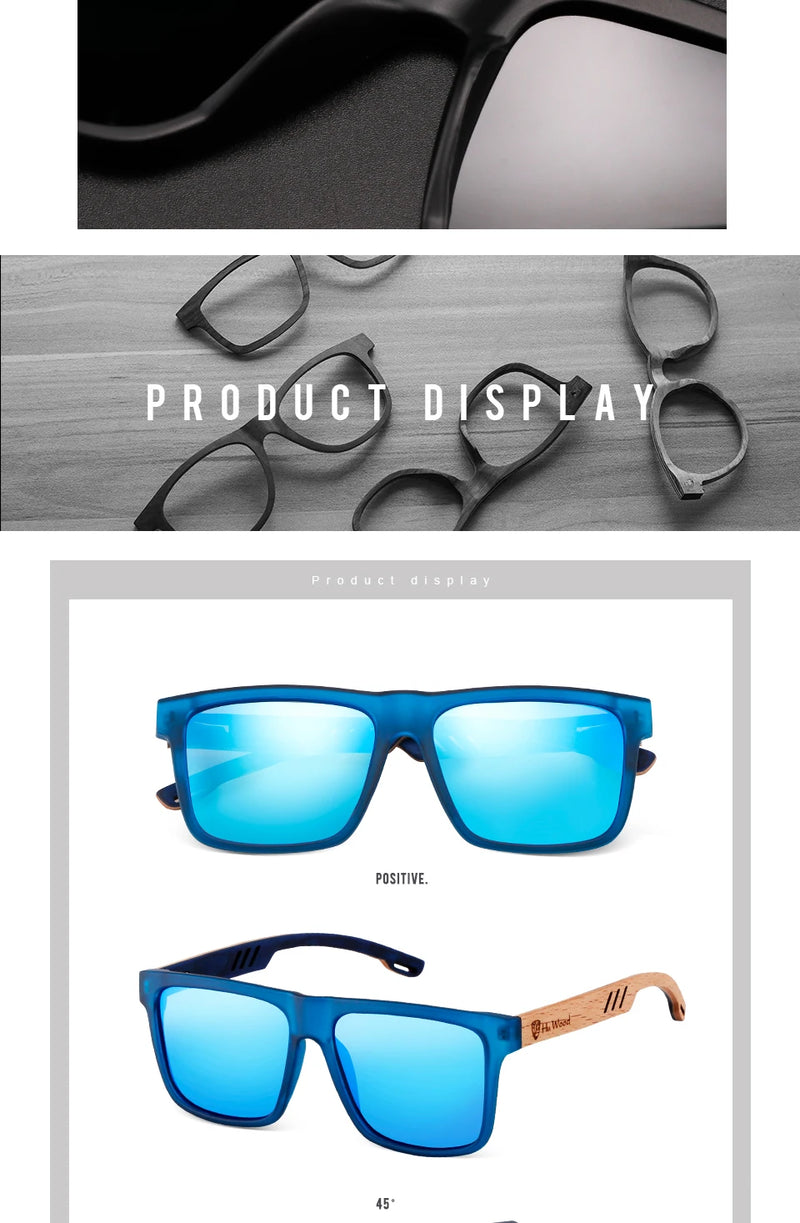 Óculos de Sol HU WOOD – Polarizados, Espelhados e UV400