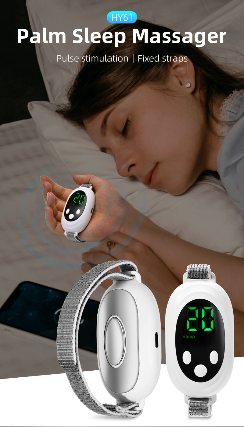 Dispositivo inteligente massageador de pulso para dormir, alívio de ansiedade, sono neurológico, insônia e dispositivo calmante