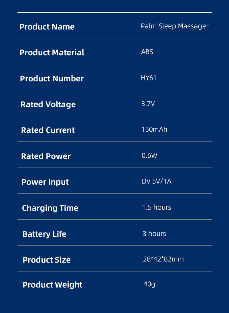 Dispositivo inteligente massageador de pulso para dormir, alívio de ansiedade, sono neurológico, insônia e dispositivo calmante