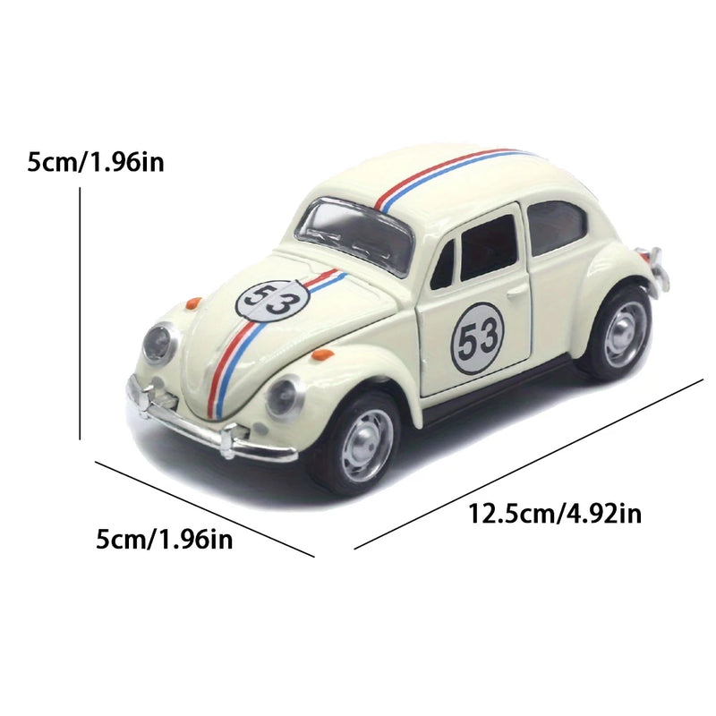 Carro Clássico de Corrida 1:32 — Metal Premium e Sistema Pull-Back