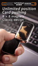 Brinquedo mecânico EDC de empurrar cartão com posições infinitas — brinquedo de metal magnético para ponta dos dedos, tipo fidget spinner, ideal para aliviar o estresse.