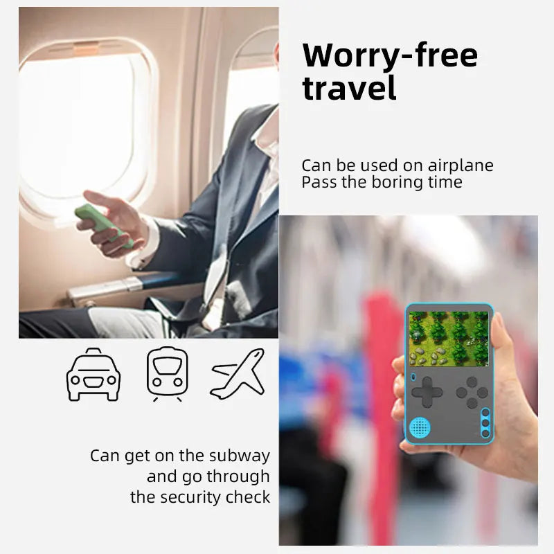 Console de Jogo Portátil com 500 Jogos Clássicos – Mini Console Retrô com Tela LCD, Recarregável,