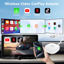 Adaptador CarPlay sem fio com suporte para YouTube, Netflix e TikTok