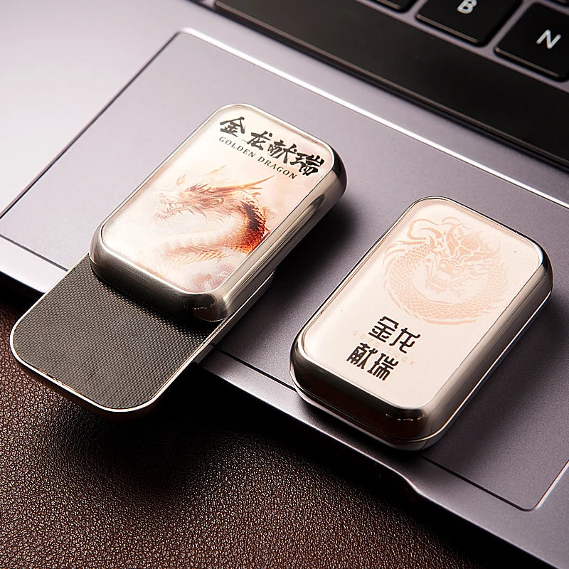 Infinite-position EDC mechanical card-pushing metal fingertip toys with magnetic force fidget spinners stress-relieving toys