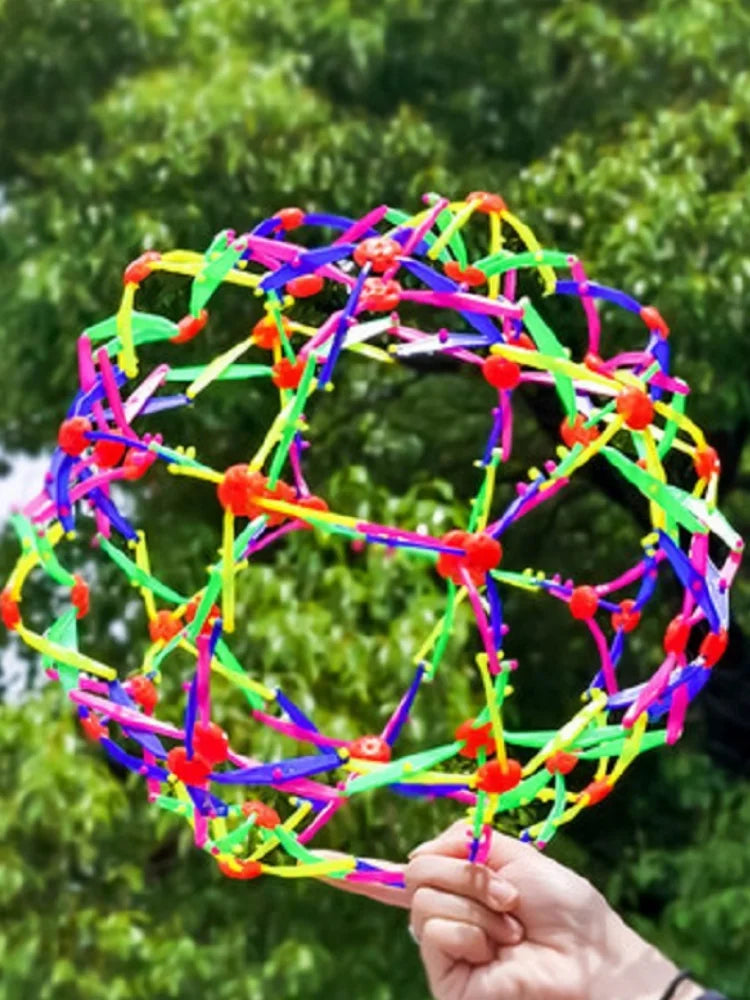 Bola Telescópica Mágica Infantil em Formato de Flor para Arremesso ao Ar Livre -