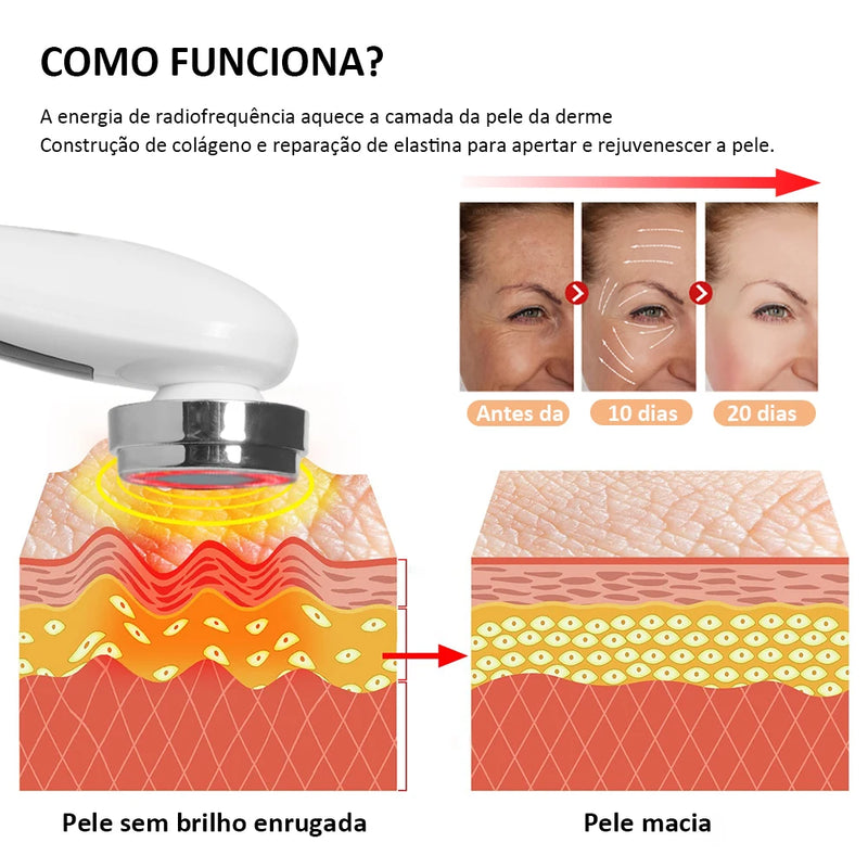 Facial Massager RF Facial Radiofrequency High Frequency Face Lifting Machine EMS Facial Microcurrent Lift Skin Tightening Device