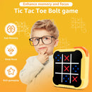 Jogo Eletrônico TIC-TAC-TOE 3 em 1 — Console de Jogo de Estratégia, Brinquedo Educativo Infantil