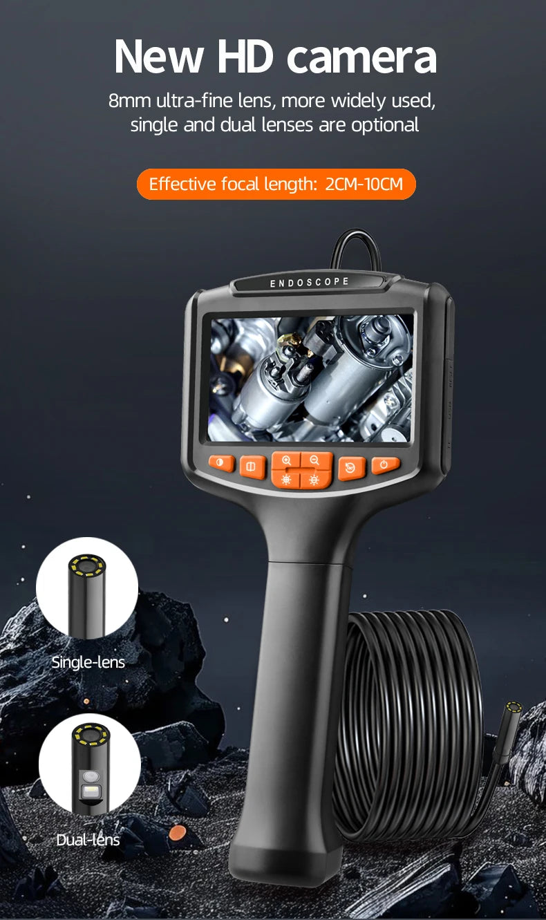 Câmera de Inspeção Endoscópica para Carros, Ferramenta de Diagnóstico 1080p