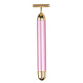 Portable Energy Electric Beauty Bar Waterproof 24K Gold Pulse Firming Massager Roller Facial Eye Pouch Remover Face Care Tool