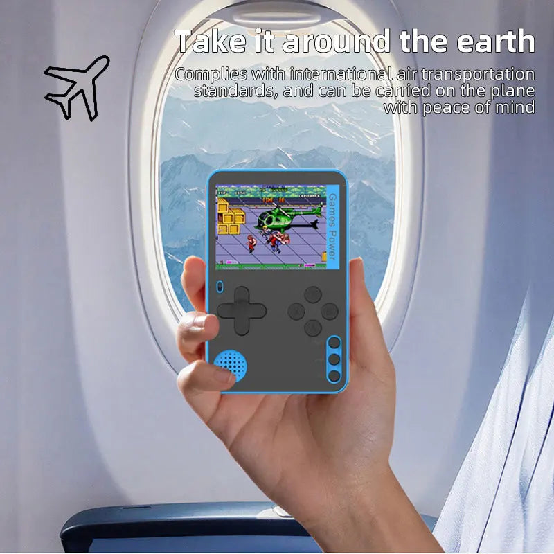 Console de Jogo Portátil com 500 Jogos Clássicos – Mini Console Retrô com Tela LCD, Recarregável,