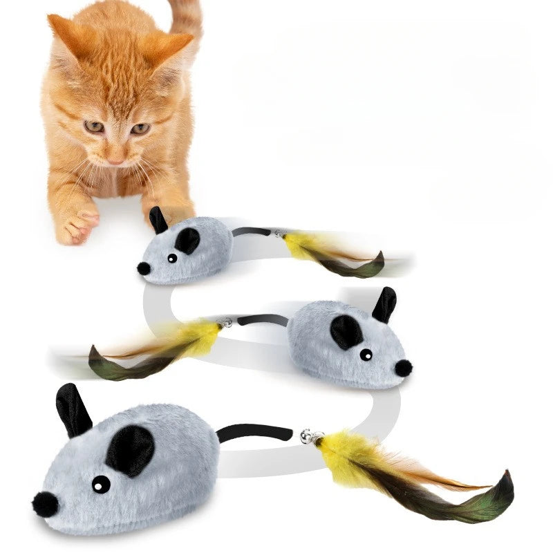 Rato Interativo Automático para Gatos — Sensor de Movimento, Som Divertido e Recarga USB