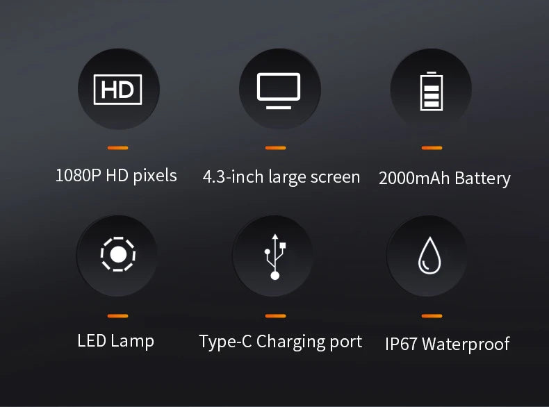 Câmera de Inspeção Endoscópica para Carros, Ferramenta de Diagnóstico 1080p