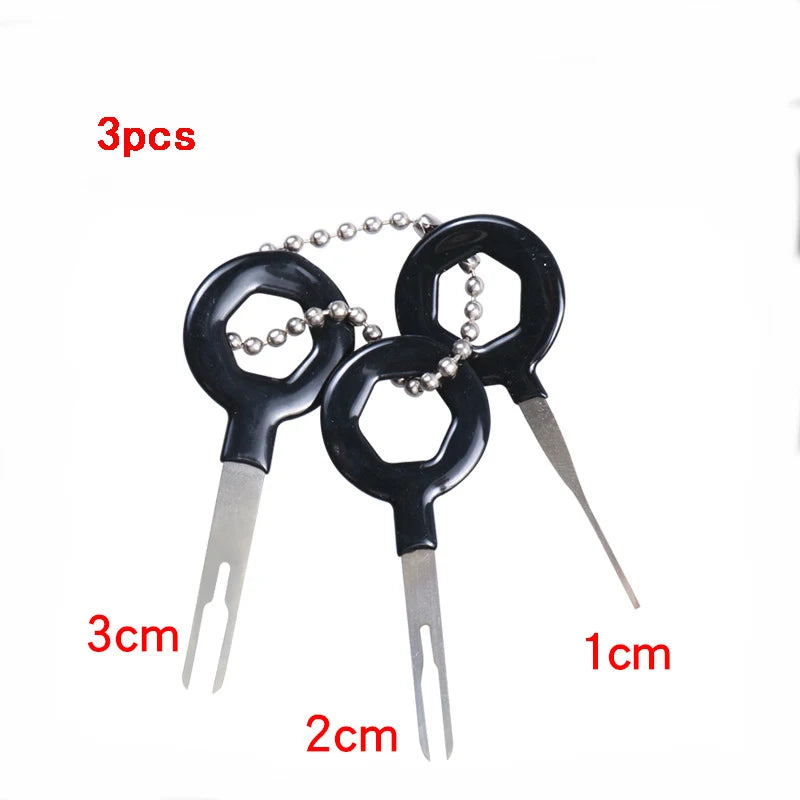 Kit de Ferramentas para Remoção de Terminais Automotivos — 3/11/18/38 Peças, Extrator de Pinos e Conectores Elétricos, Ferramentas Manuais para Reparos Elétricos em Carros.