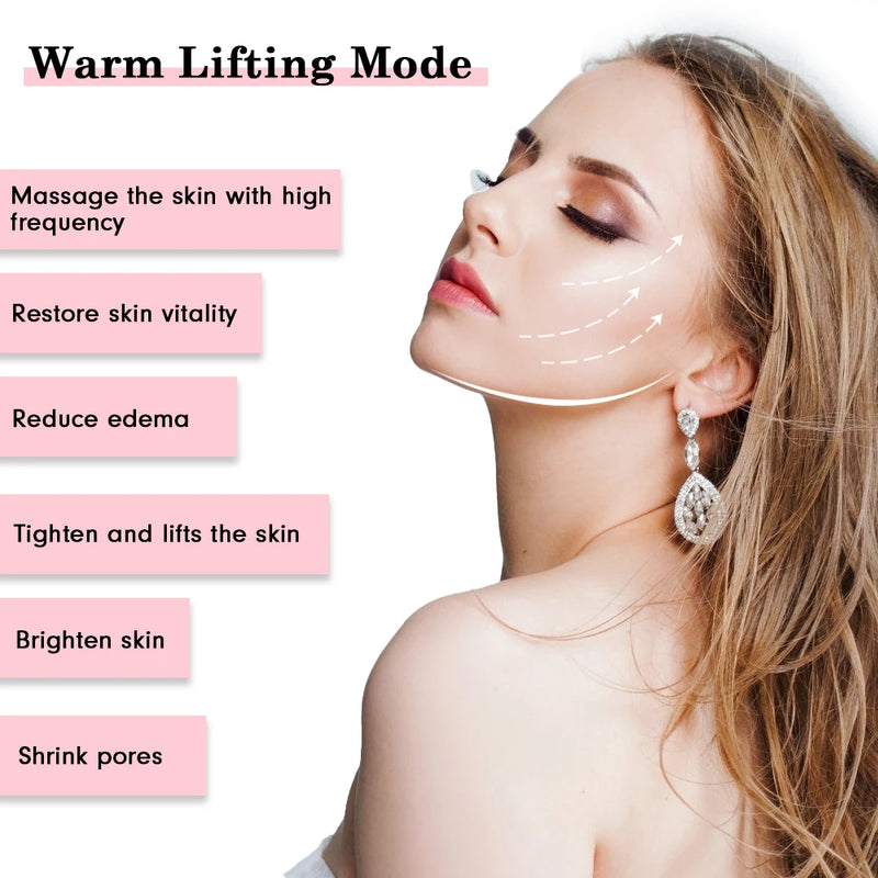 EMS Micro Current Lifting Device Vibration LED Face Skin Rejuvenation Wrinkle Remover Anti-Aging Facial Beauty Device