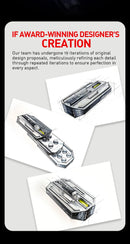 Brinquedo antiestresse de dedo — Spinner metálico magnético com luz, deslizante e tátil, EDC Clicker para Alívio da Ansiedade e TDAH