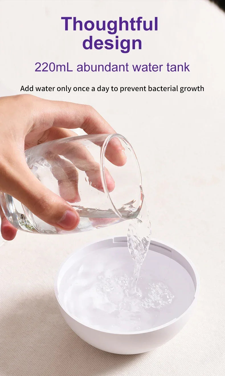 Mini Umidificador de Ar de Mesa para Casa e Escritório com Umidificação Silenciosa