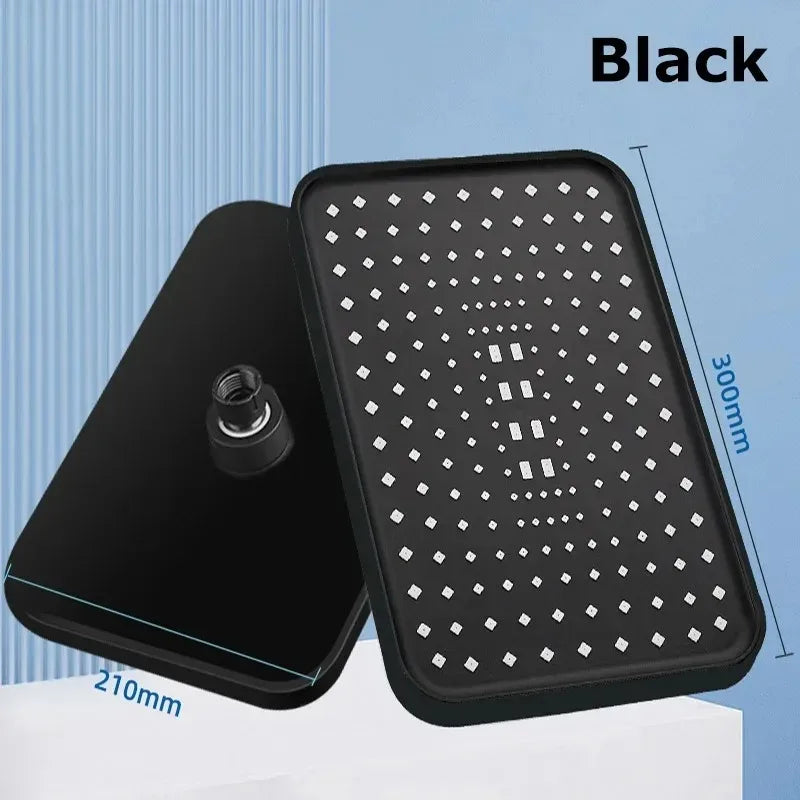 14 Inch new High Pressure Top Spray Rain Shower Head Larger Flow Supercharge Rainfall Showerhead 360° Swivel Water Saving