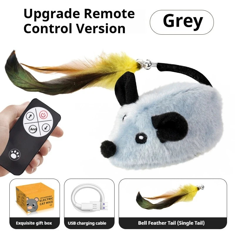Rato Interativo Automático para Gatos — Sensor de Movimento, Som Divertido e Recarga USB