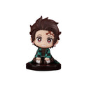 10pcs Set Q Version Demon Slayer Sitting Ghost Doll Tanjiro Nidouzi Inosuke Zenizu Figure Action Figure Movie Model kid Toy Gift