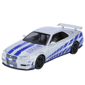 1:32 GTR R34 SKYLINE Fast Alloy Simulation Car Model Diecasts & Toy Vehicles And Furious Cars Decoration Toys For Children Boy