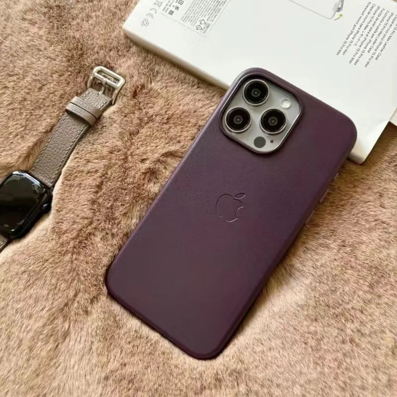 Capa Magnética de Couro Original Oficial com Logo da Apple