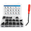 Conjunto de 925 Presilhas Automotivas com Ferramentas de Remoção — Rebites, Grampos e Fixadores Plásticos para Carro, Para-choque, Porta e Para-lama.