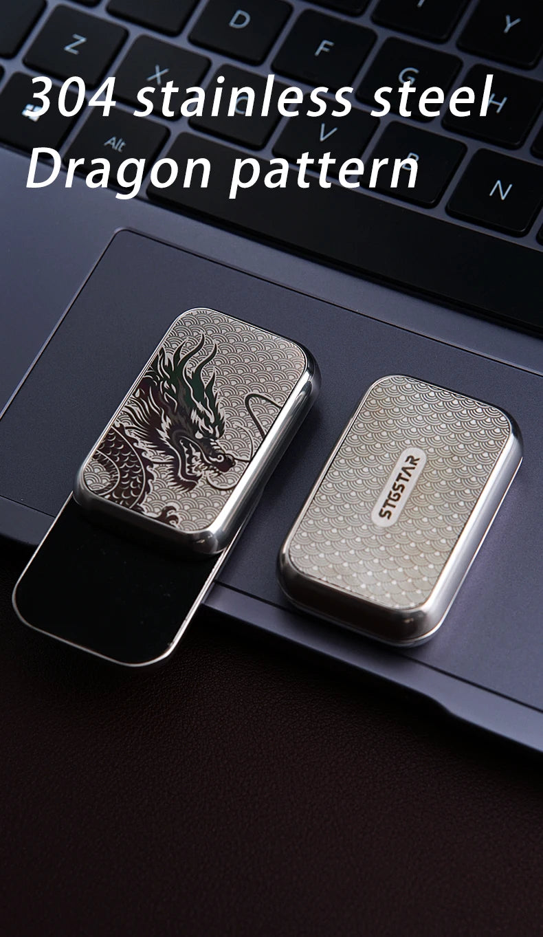 Infinite-position EDC mechanical card-pushing metal fingertip toys with magnetic force fidget spinners stress-relieving toys