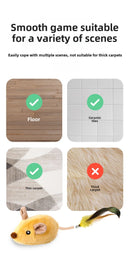 Rato Interativo Automático para Gatos — Sensor de Movimento, Som Divertido e Recarga USB