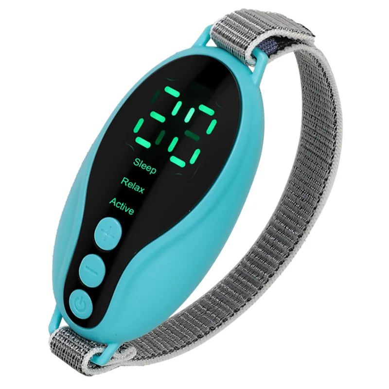 Dispositivo inteligente massageador de pulso para dormir, alívio de ansiedade, sono neurológico, insônia e dispositivo calmante