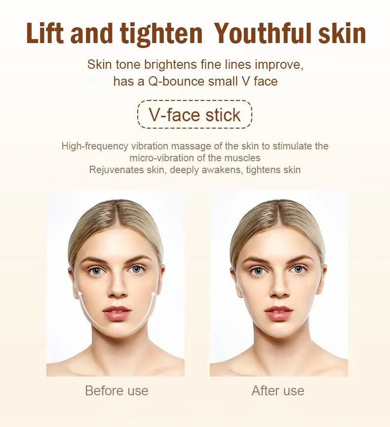 Beauty Bar 24K Electric Face Slimming Rod Golden Stick T Shaped Facial Massager Tightening Skin Electric Beauty Inst