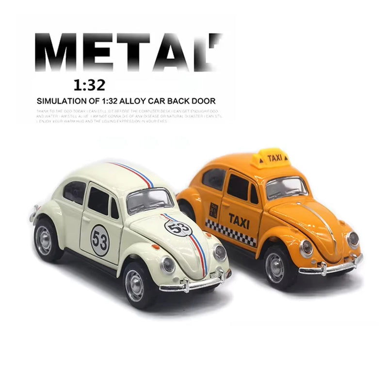 Carro Clássico de Corrida 1:32 — Metal Premium e Sistema Pull-Back