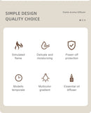 Difusor de Aroma Mini — Umidificador de Ar com Chama Colorida 7 Cores, Adicione Óleo Essencial, Aromaterapia com Timer para Casa, Quarto e Escritório