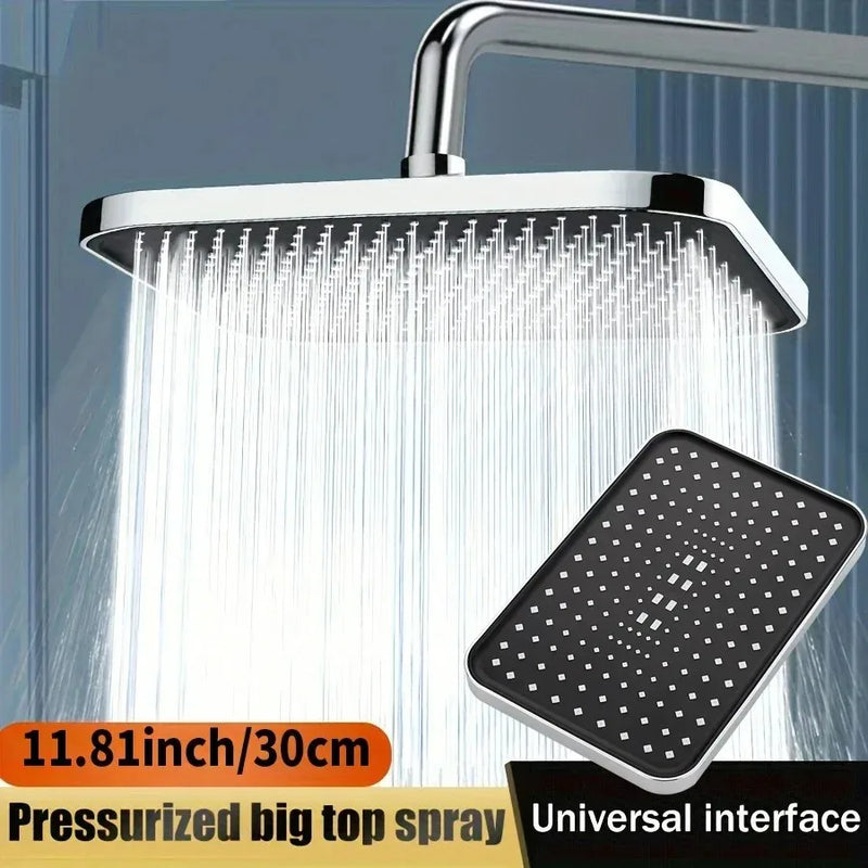 14 Inch new High Pressure Top Spray Rain Shower Head Larger Flow Supercharge Rainfall Showerhead 360° Swivel Water Saving