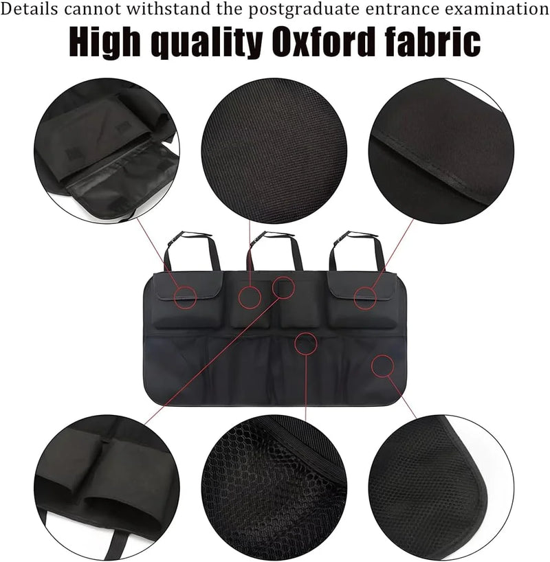 Organizador de Porta-Malas Gigante 8 Bolsos — Economize Espaço e Deixe Seu Carro Sempre em Ordem!