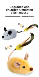 Rato Interativo Automático para Gatos — Sensor de Movimento, Som Divertido e Recarga USB