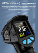 Termômetro Digital Infravermelho Mestek com Laser, Medidor de Temperatura sem Contato, Pirômetro, Higrômetro e Termômetro IR.